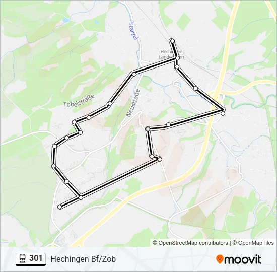 301 Train Line Map