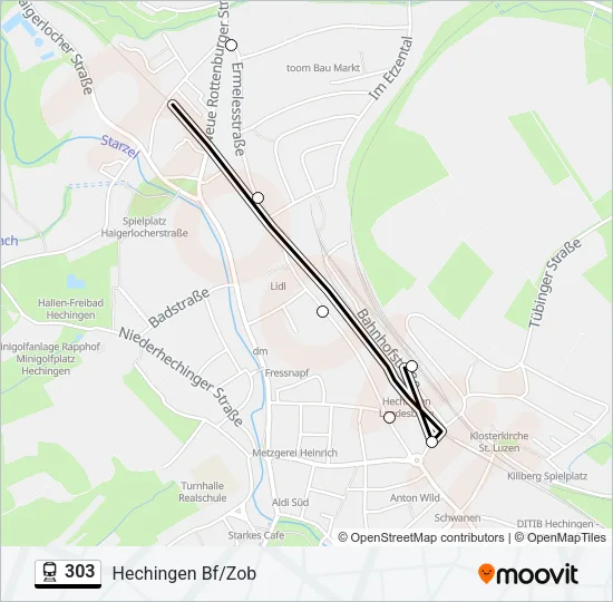 303 Train Line Map
