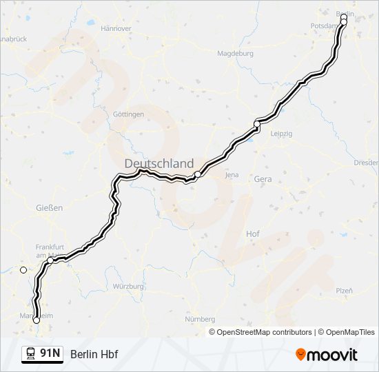 91N  Line Map