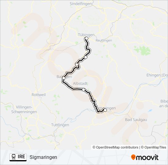 IRE Train Line Map