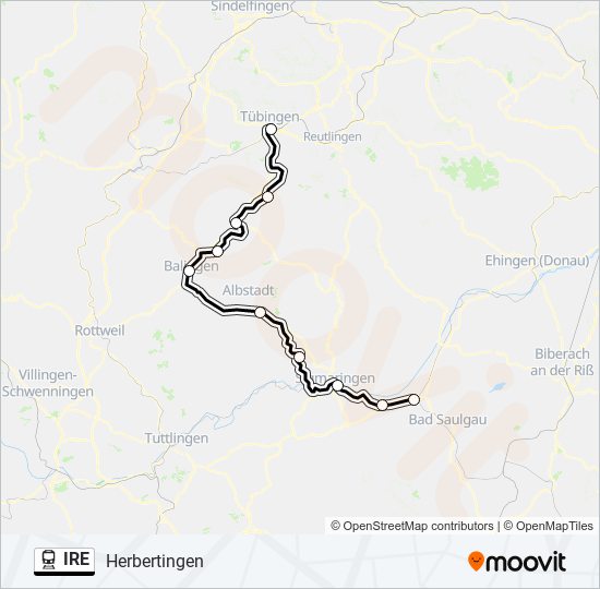 IRE Train Line Map