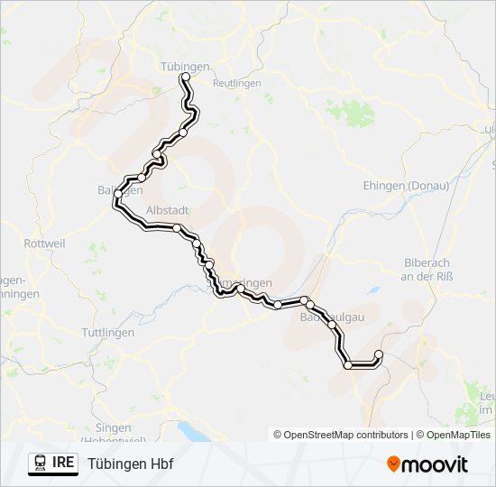 IRE Train Line Map
