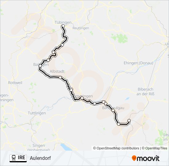 IRE Train Line Map