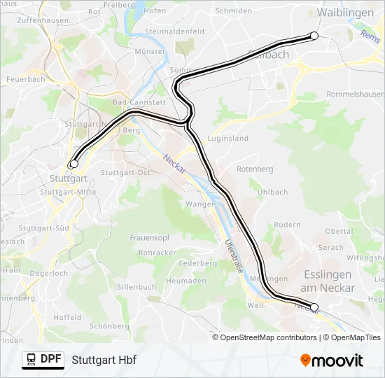 Bahnlinie DPF Karte