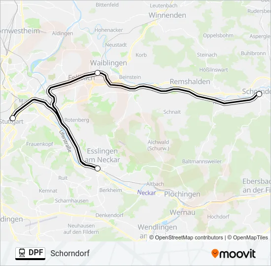 Bahnlinie DPF Karte