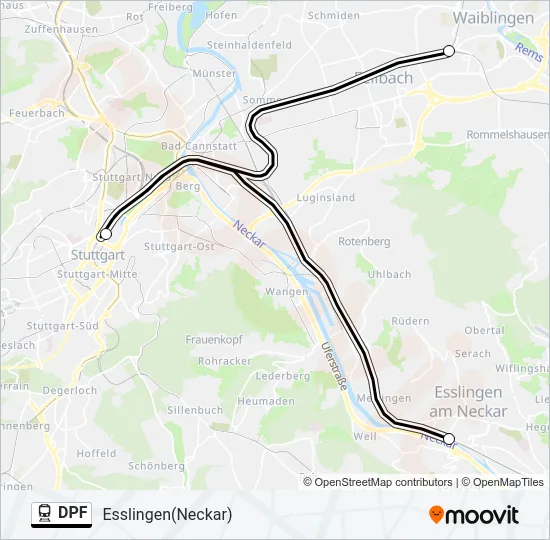 Bahnlinie DPF Karte