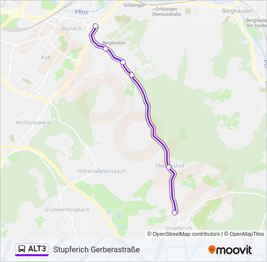 ALT3 Bus Line Map