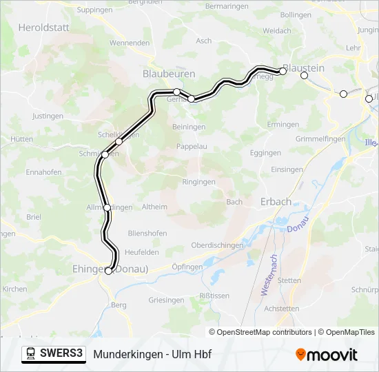 SWERS3 Train Line Map