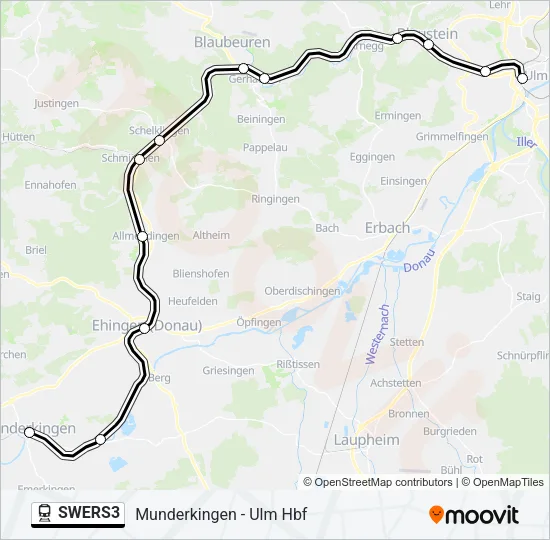 SWERS3 Train Line Map