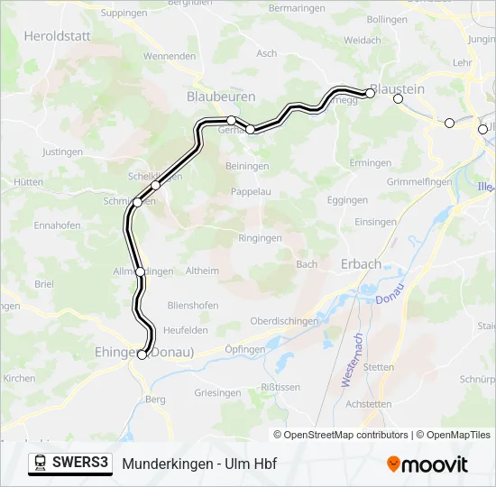 SWERS3 Train Line Map