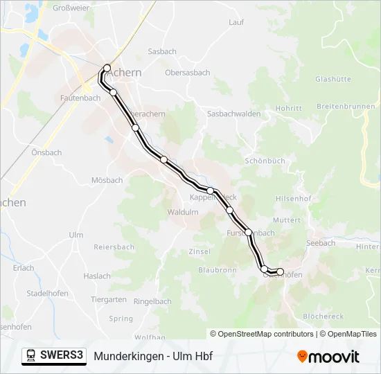 SWERS3 Train Line Map