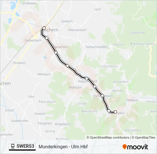 SWERS3 Train Line Map