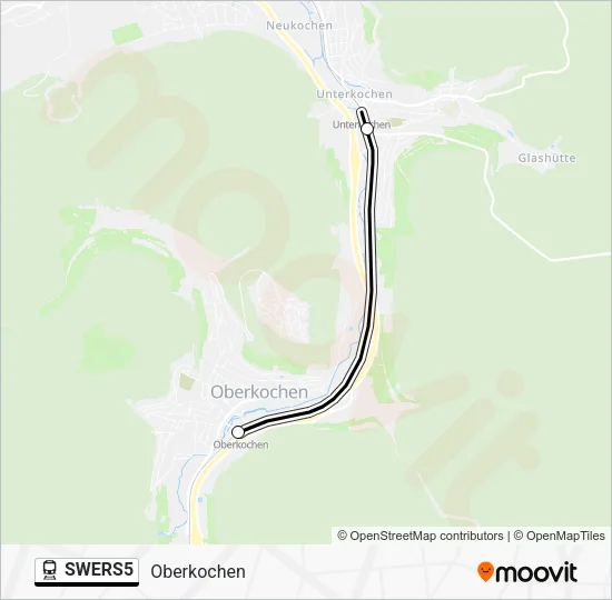 Поезд SWERS5: карта маршрута