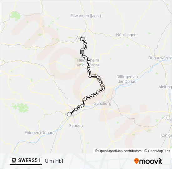 SWERS51 Train Line Map