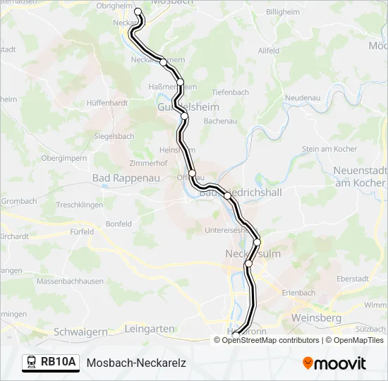 RB10A Train Line Map