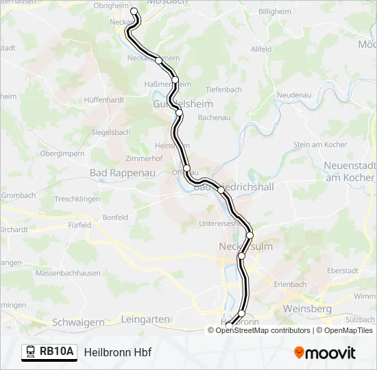 RB10A Train Line Map