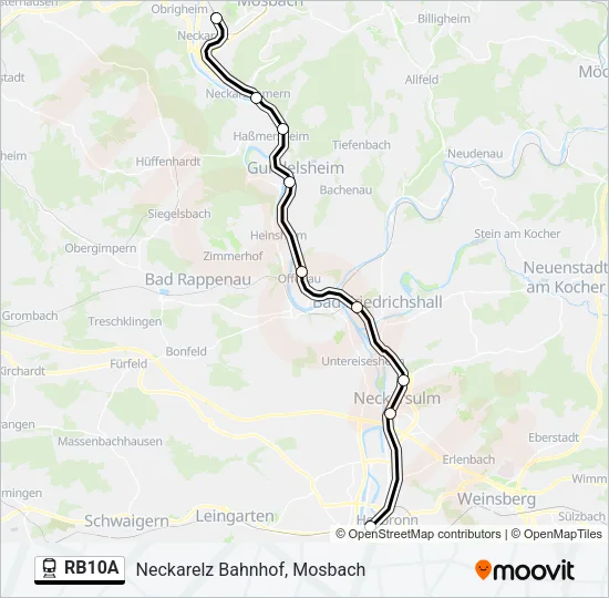 RB10A Train Line Map