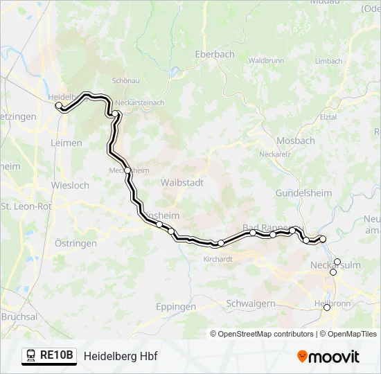 RE10B Train Line Map