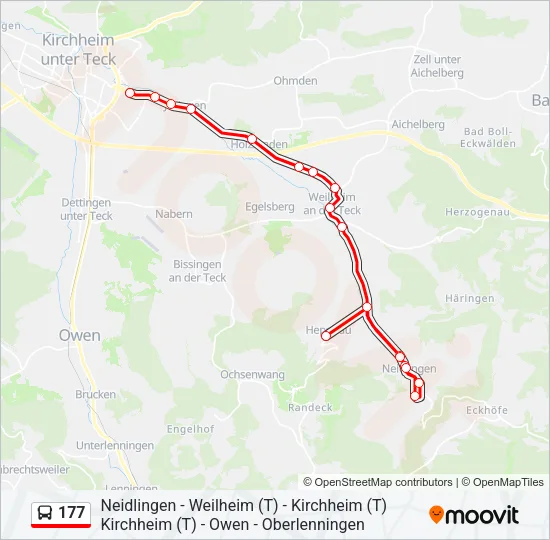 177 Bus Line Map