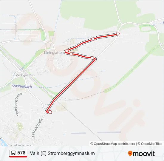 578 Bus Line Map