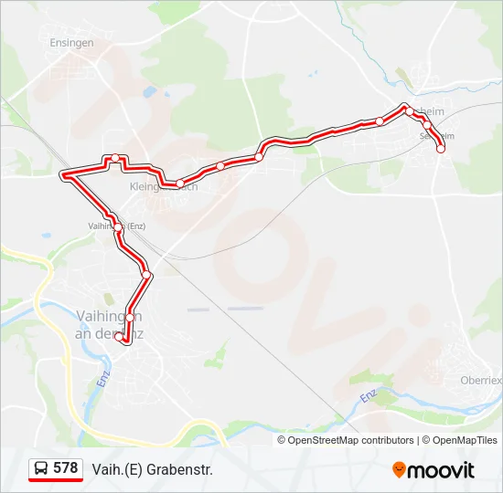 578 Bus Line Map