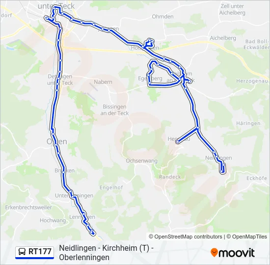 RT177 Bus Line Map