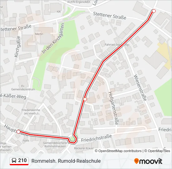 210 Bus Line Map