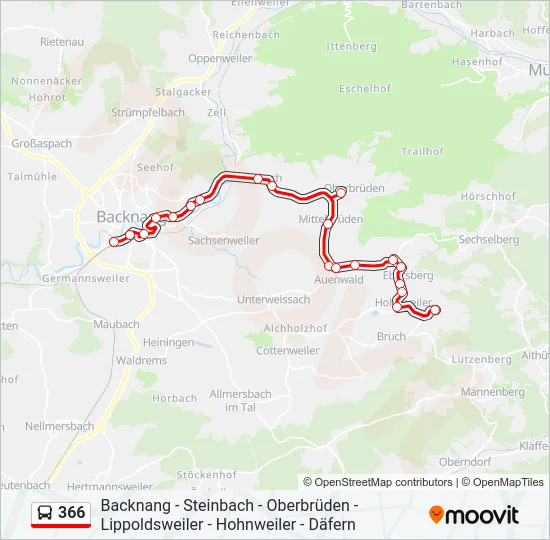 366 Bus Line Map