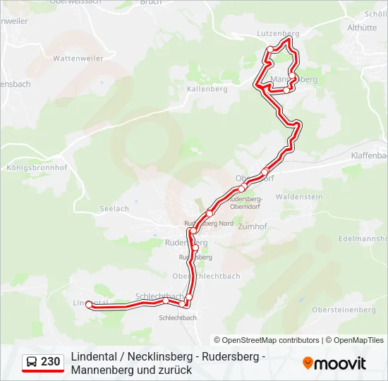 230 Bus Line Map
