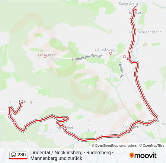 230 Bus Line Map