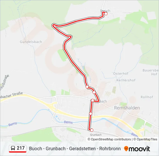 217 Bus Line Map