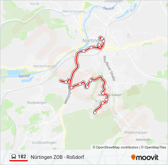 182 Bus Line Map
