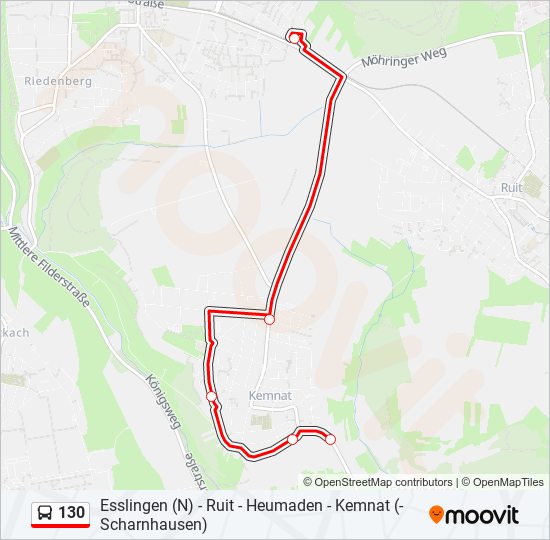 130 bus Line Map