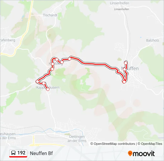 192 Bus Line Map