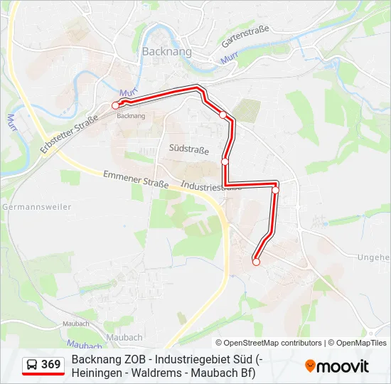 369 Bus Line Map