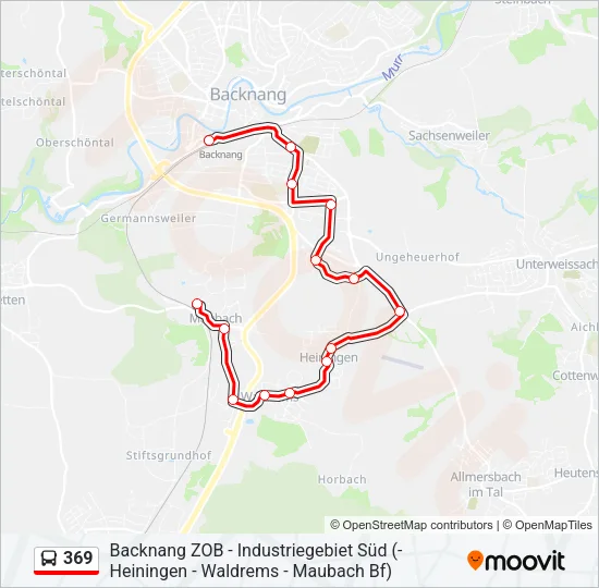 369 Bus Line Map