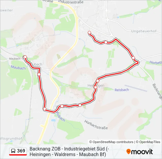 369 Bus Line Map