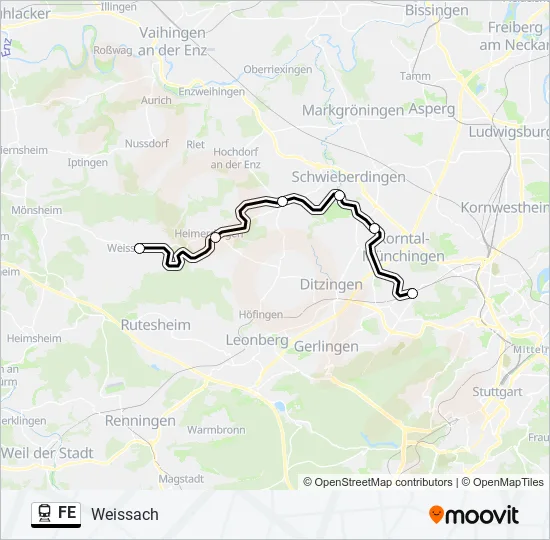 FE Train Line Map