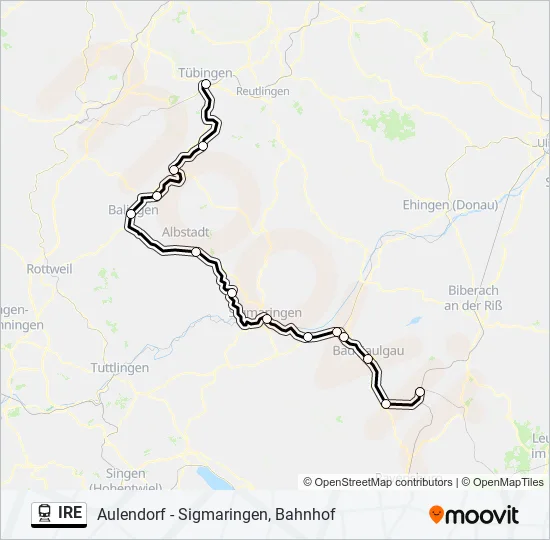 IRE Train Line Map