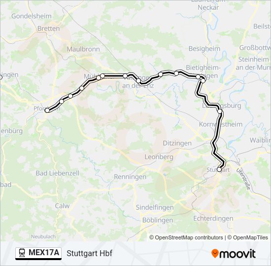 mex17a Route: Schedules, Stops & Maps - Stuttgart Hbf (Updated)