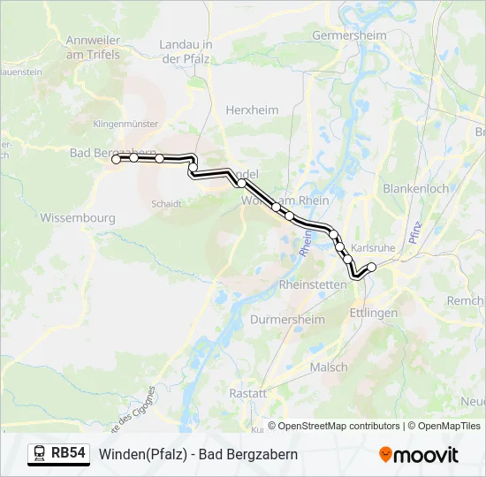 RB54  Line Map