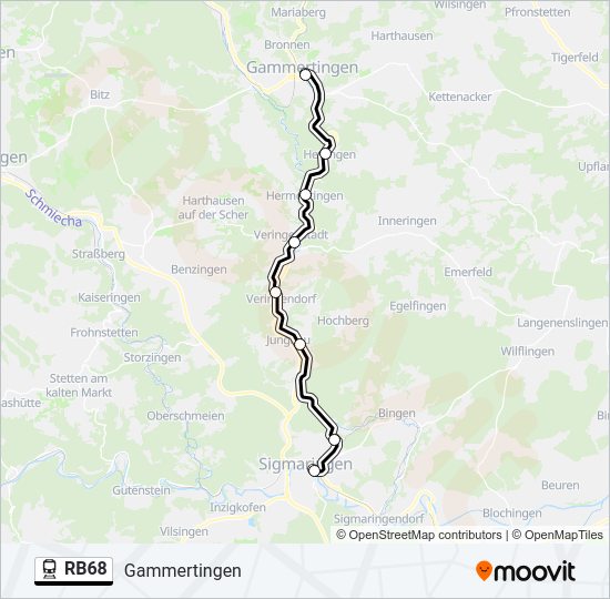 RB68  Line Map