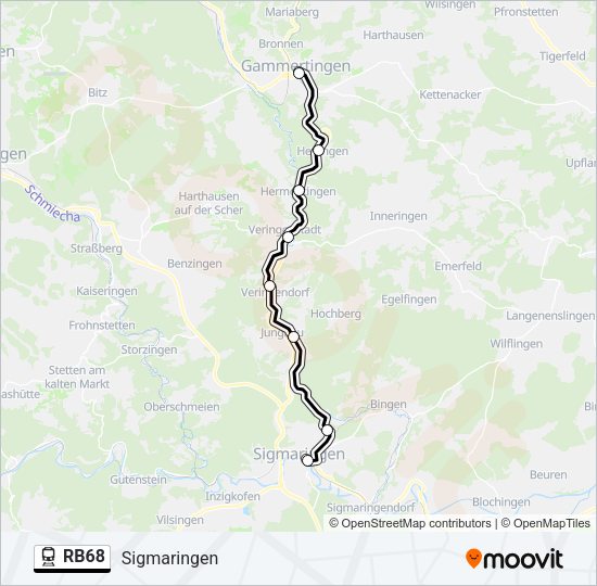 RB68  Line Map