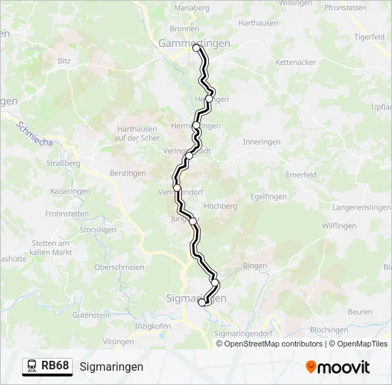 RB68  Line Map