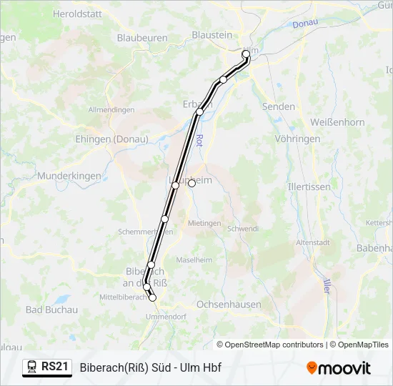 linie RS21 Karte