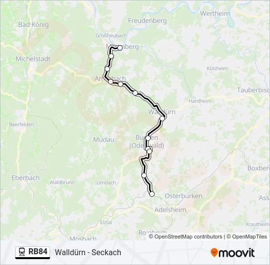 RB84  Line Map