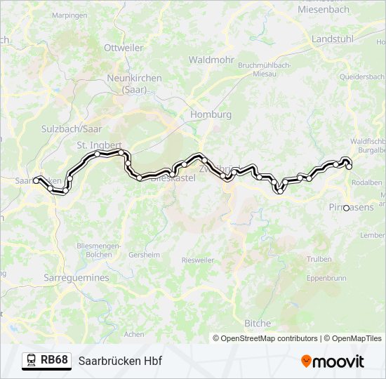 RB68  Line Map