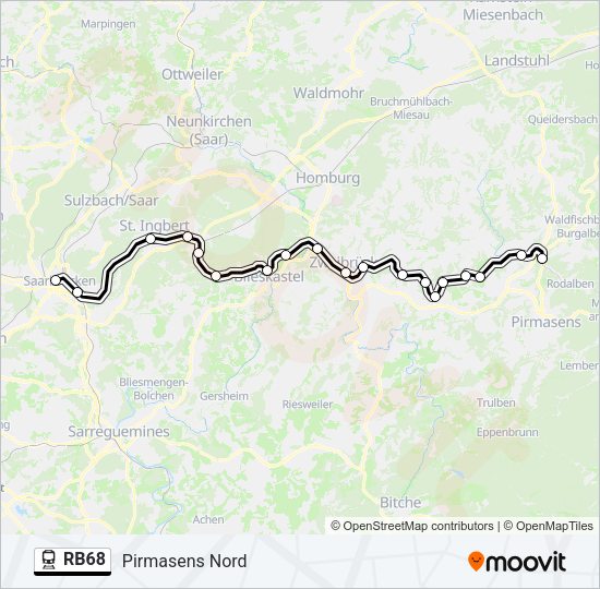 RB68  Line Map