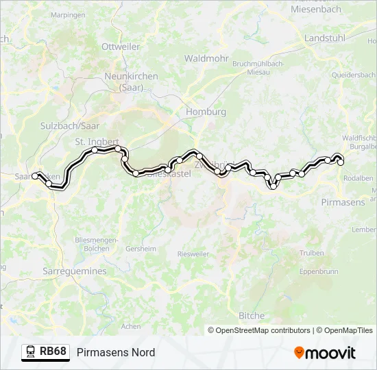 RB68  Line Map