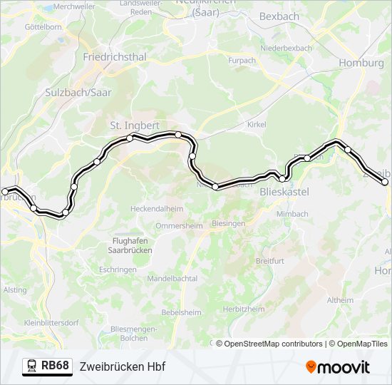 RB68  Line Map
